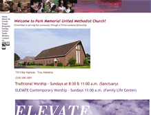 Tablet Screenshot of parkmemorialumc.org